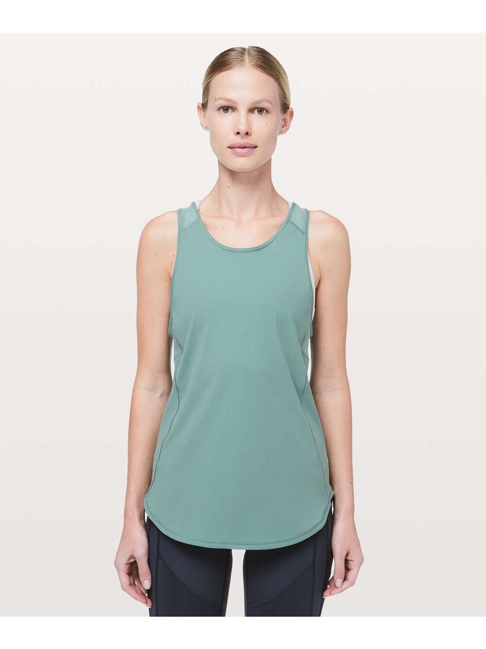 Lululemon Sculpt Tank II Frosted Pine Mesh Back Running Tank Size 2 🍃✨🍃